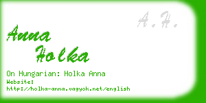 anna holka business card